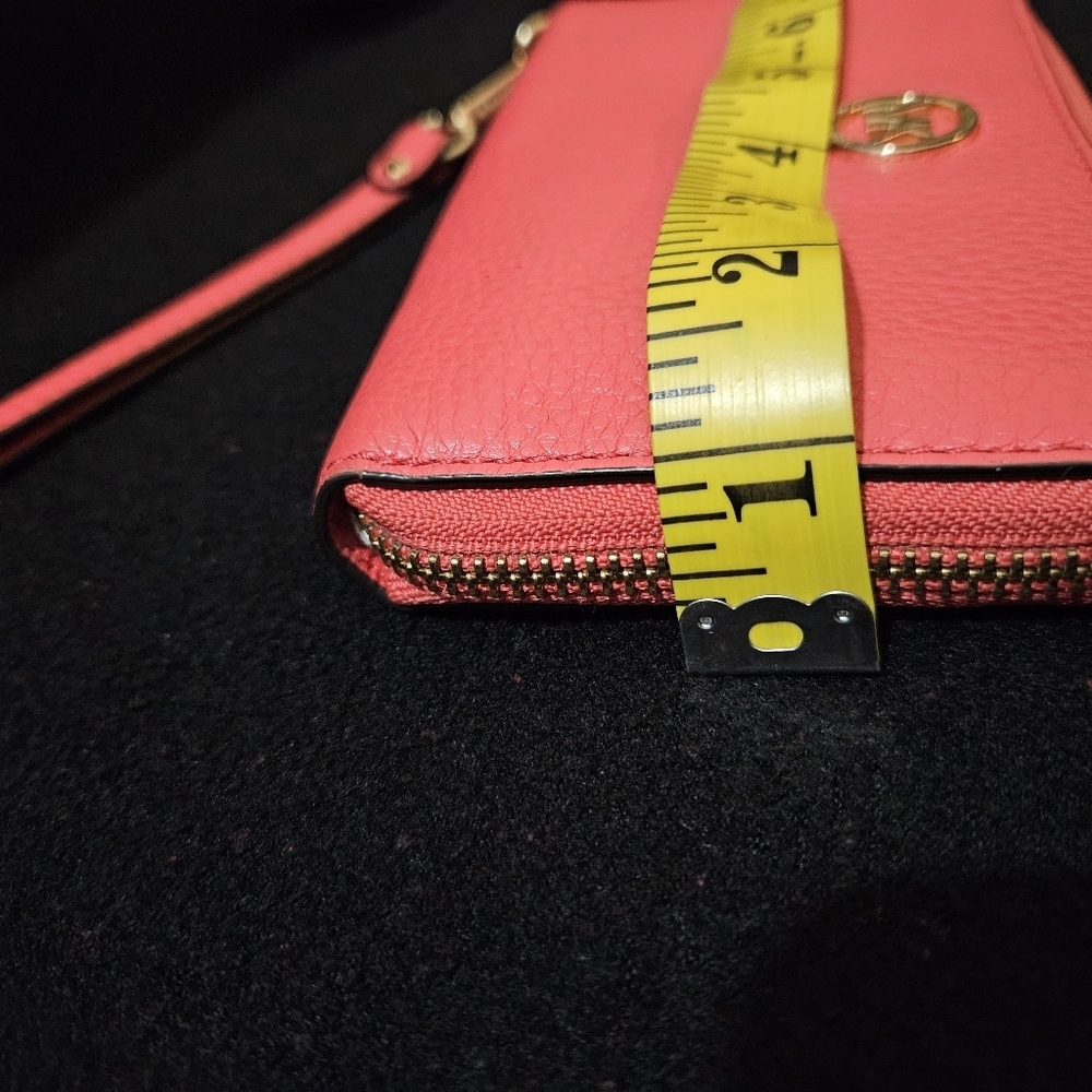 Michael Kors Coral Color Wristlet-Soft Pebble Leather - Picture 16 of 16